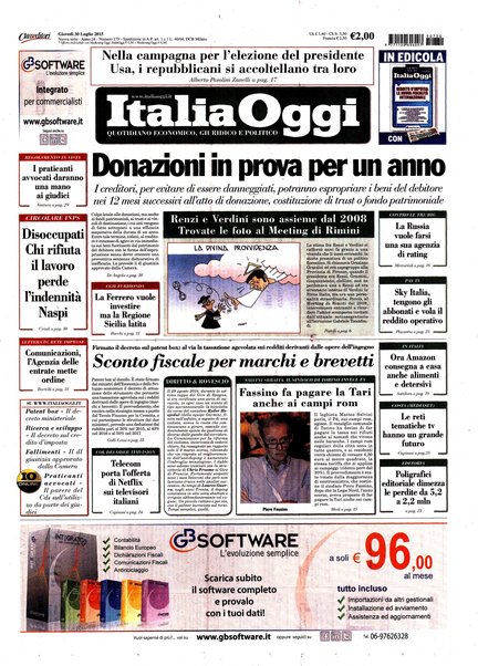 Italia oggi : quotidiano di economia finanza e politica